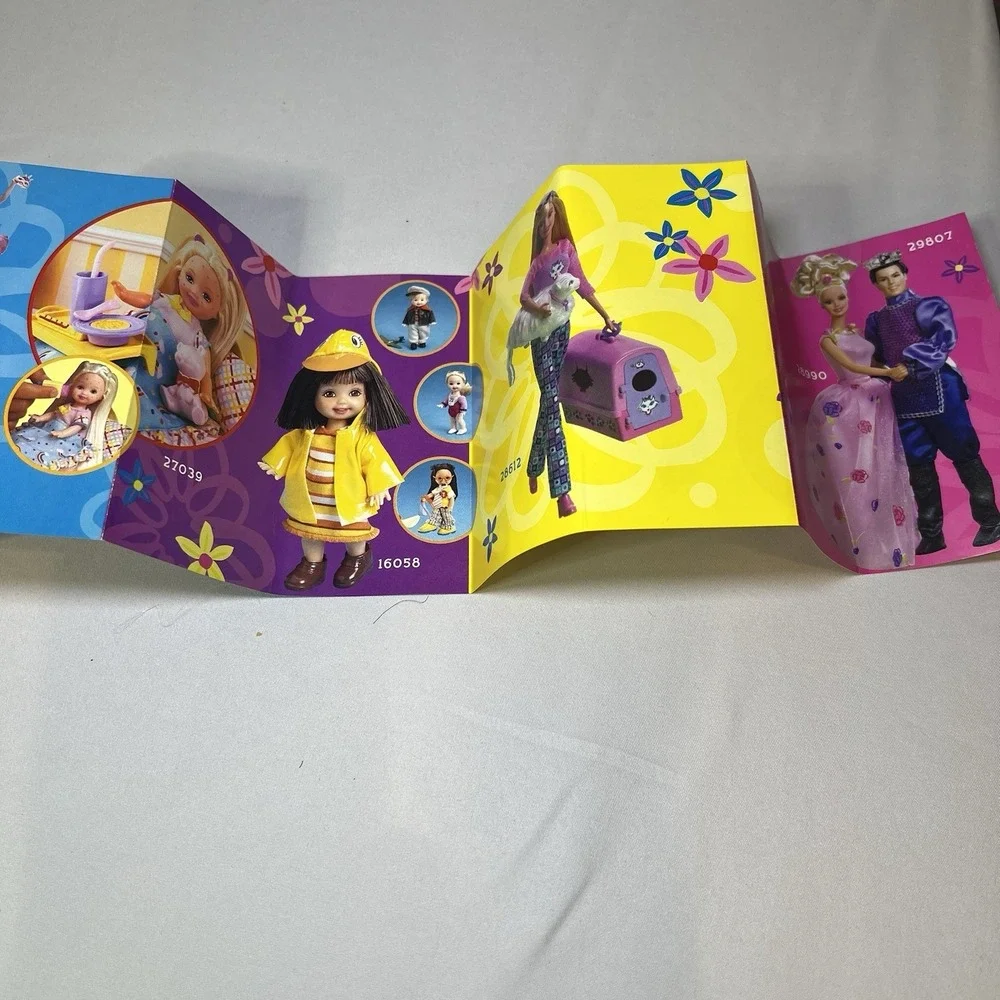 Barbie Doll Vintage 1990s Mattel Fold Out Brochure Pamphlet Insert Flyer Catalog